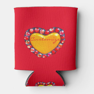 Gold heart Thunder_Cove Can Cooler