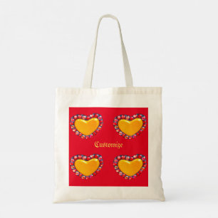 Gold heart Thunder_Cove Tote Bag