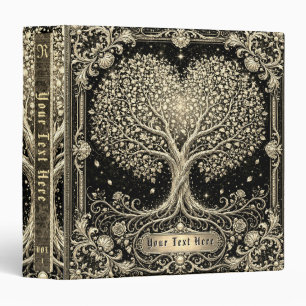 Gold Heart Tree of Life Ancient Binder
