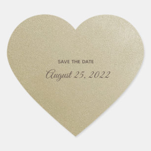 Gold Heart with Text Stickers