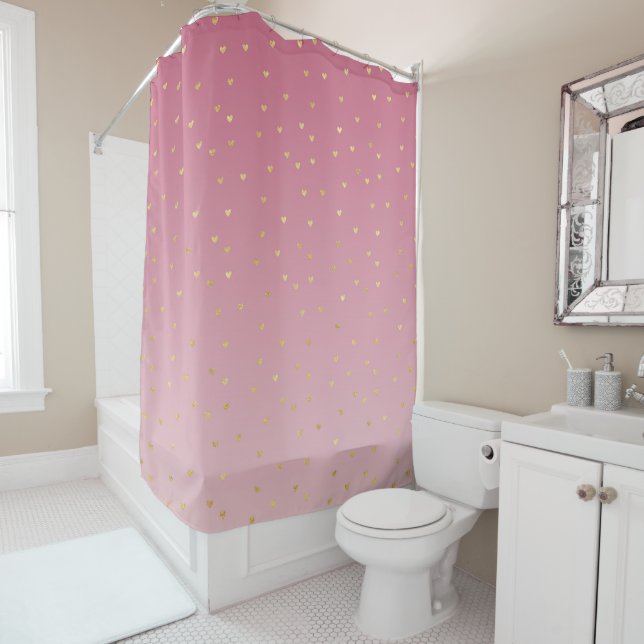 Gold Hearts Blush Pink Ombre (In Situ)