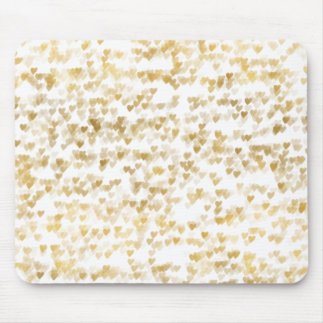 Gold Hearts Mouse Pad (Front)