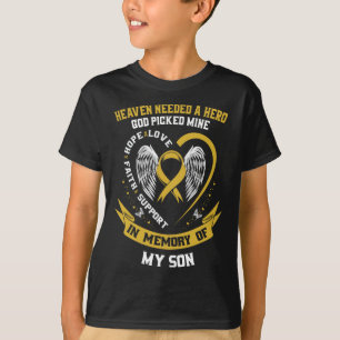 Gold Heaven Needed A Hero God Picked My Son Childh T-Shirt
