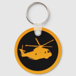 Gold Helicopter Keychain