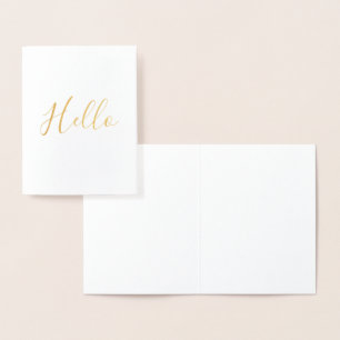 Gold Hello Foil Card