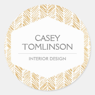 GOLD HERRINGBONE / CHEVRON ARTWORK Stickers