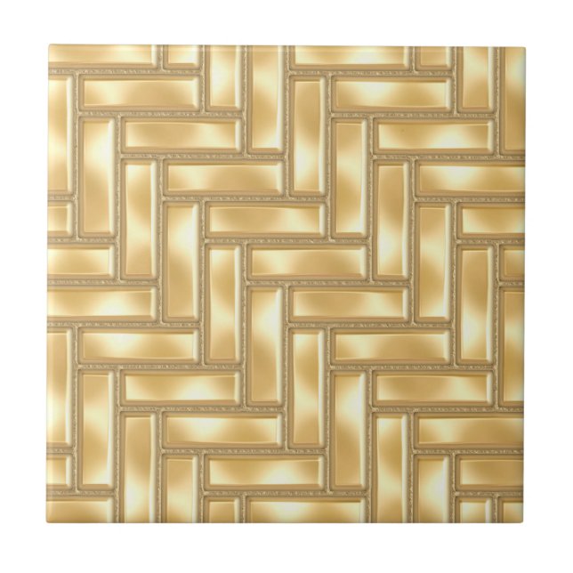 Gold Herringbone Tile (Front)