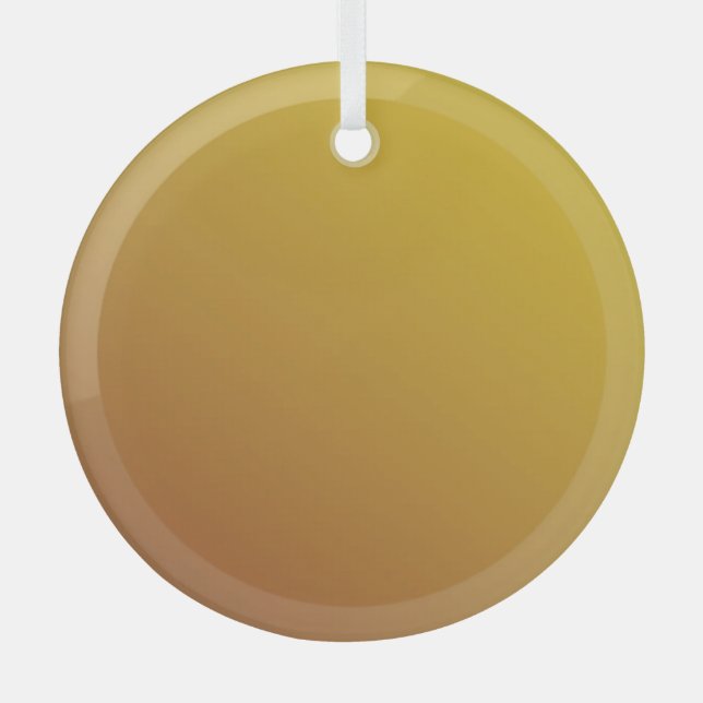 Gold Hexagon: Glitter Geometric Background. Glass Ornament (Front)