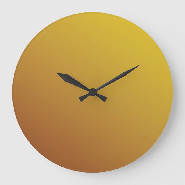 Gold Hexagon: Glitter Geometric Background. Large Clock (Front)