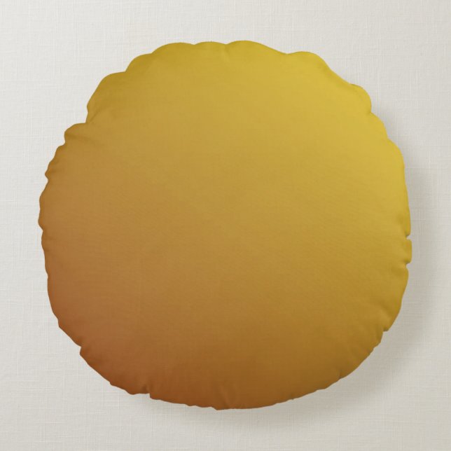 Gold Hexagon: Glitter Geometric Background. Round Pillow (Front)