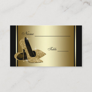 Gold High Heel Shoe Table Seating Cards