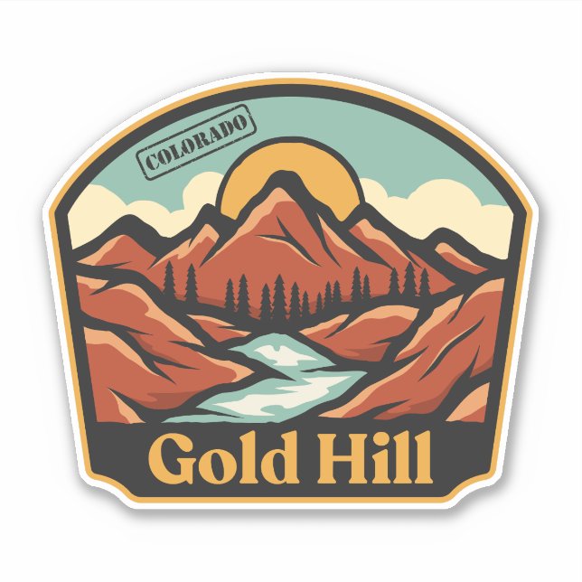 Gold Hill, Colorado Sticker (Front)