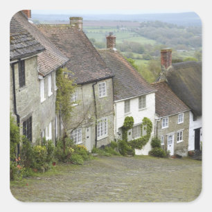Gold Hill, Shaftesbury, Dorset, England, United Square Sticker