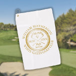 Gold Hole in One Classic Personalized  Golf Towel<br><div class="desc">Personalize the name,  location hole number and date to create a great keepsake to celebrate that fantastic hole in one. Designed by Thisisnotme©</div>