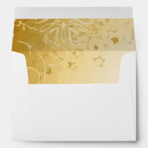 Gold Holiday Christmas Holiday Wedding Envelope
