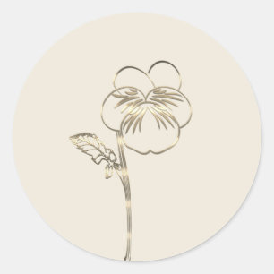 Gold Holiday Season Vibe Classic Round Sticker