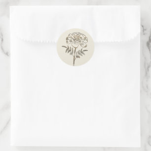 Gold Holiday Season Vibe Classic Round Sticker