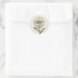 Gold Holiday Season Vibe Classic Round Sticker