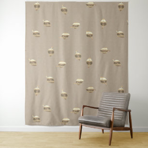 Gold Holidays Vibe Tapestry