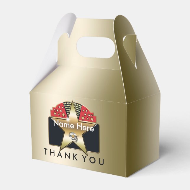 Gold Hollywood CUSTOM Ballotins de fête d'annivers (Verso)