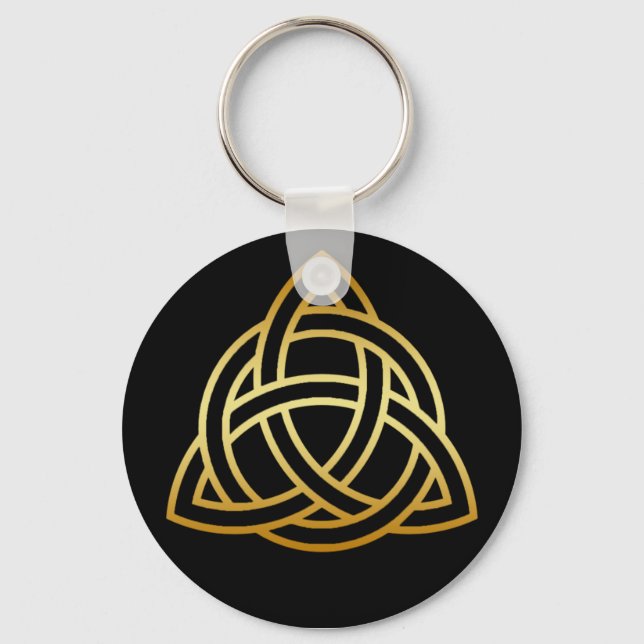 GOLD HOLY TRINITY KNOT KEYCHAIN (Front)