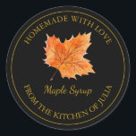 Gold Homemade Maple Syrup Label | Black<br><div class="desc">Special for you!</div>