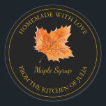 Gold Homemade Maple Syrup Label | Black<br><div class="desc">Special for you!</div>