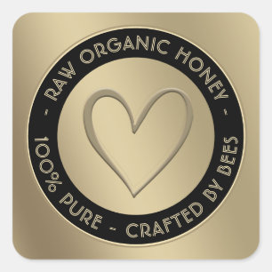 GOLD HONEY BEAR ÉTIQUETTE - 100% PUR FABRIQUÉ PAR 