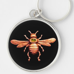 GOLD HONEY BEE KEYCHAIN