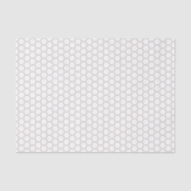 Gold Honeycomb Outline Beekeeper Tissue Paper (Front)