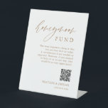 Gold Honeymoon Fund QR Wishing Well Sign<br><div class="desc">Say "I do" to a modern wedding! Planning a wedding? You'll need modern calligraphy wedding day signs, wedding table decorations, and minimalist Calligraphy WeddingRustic Honeymoon Fund QR Wishing Well Sign. We offer modern calligraphy styles for all your needs. Order on Zazzle and I'll help you create your personalized design on...</div>