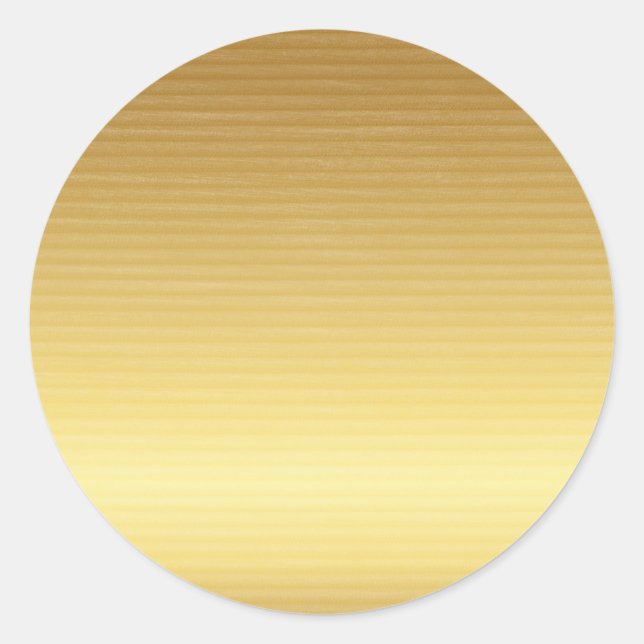 Gold horizontal classic round sticker (Front)