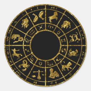 gold horoscope zodiac astrology gold stickers