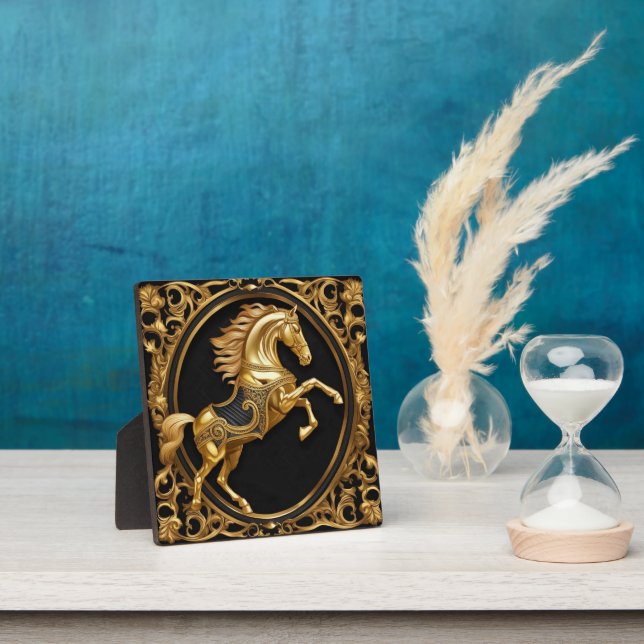 Gold horse gold and black ornamental frame (Insitu)