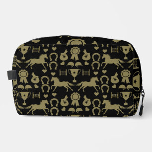 Gold Horseback Riding  Dopp Kit