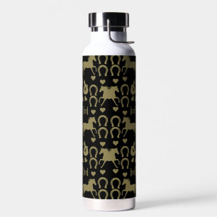 Gold Horseback Riding Water Bottle