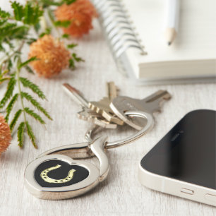 Gold Horseshoe Keychain