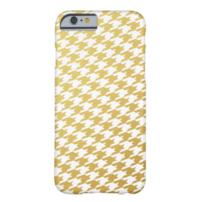 Gold Houndstooth Pattern iPhone 6 Case (Back)