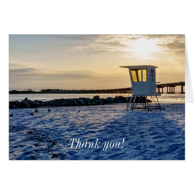 Gold Hour Destin East Pass Carte de remerciements (Devant Horizontal)