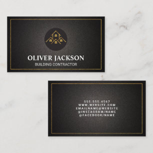 Gold Houses   Construction Real Estate Business Card