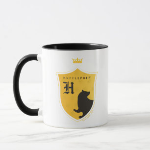 Gold HUFFLEPUFF™ Outlined Crowned Crest Mug