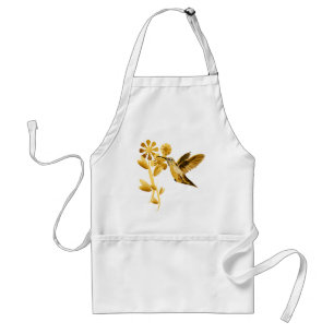 Gold Hummingbird Apron