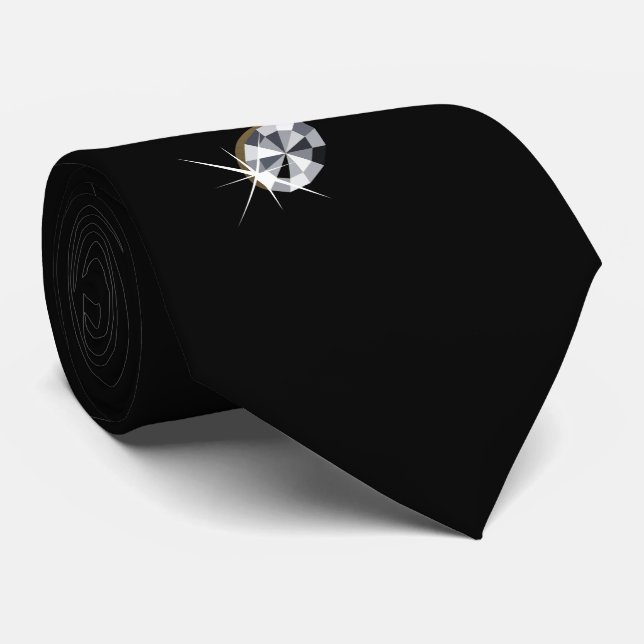Gold Icon of a Musical Note 1/8 Tie (Rolled)