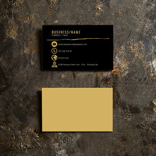 Gold icons business card