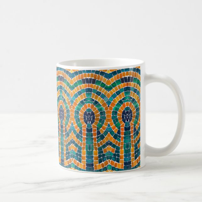 GOLD ICONS MOSAIC White Mug (Right)