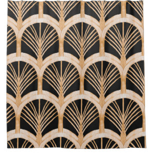 Gold imitation: watercolor art deco.
