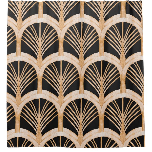 Gold imitation: watercolor art deco. (Front)