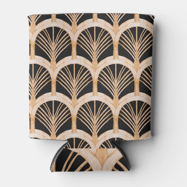Gold imitation: watercolor art deco. can cooler (Front)
