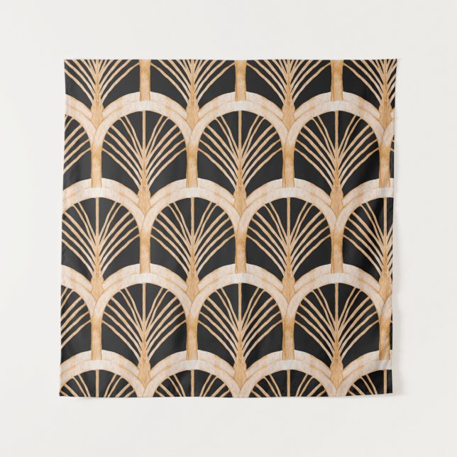 Gold imitation: watercolor art deco. tapestry (Front)