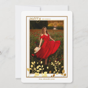 Gold Impressions Photo Holiday Card